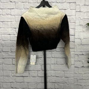 Commense - Dawn ombre fuzzy off shoulder crop sweater - New with Tags